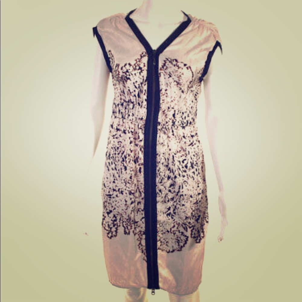 SOLD! Harkham for Anthropologie Silk Pink ZipDress